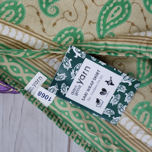Darn Good Yarn Sari Silk Wrap Skirt Tea Goddess - Picture 7 of 16